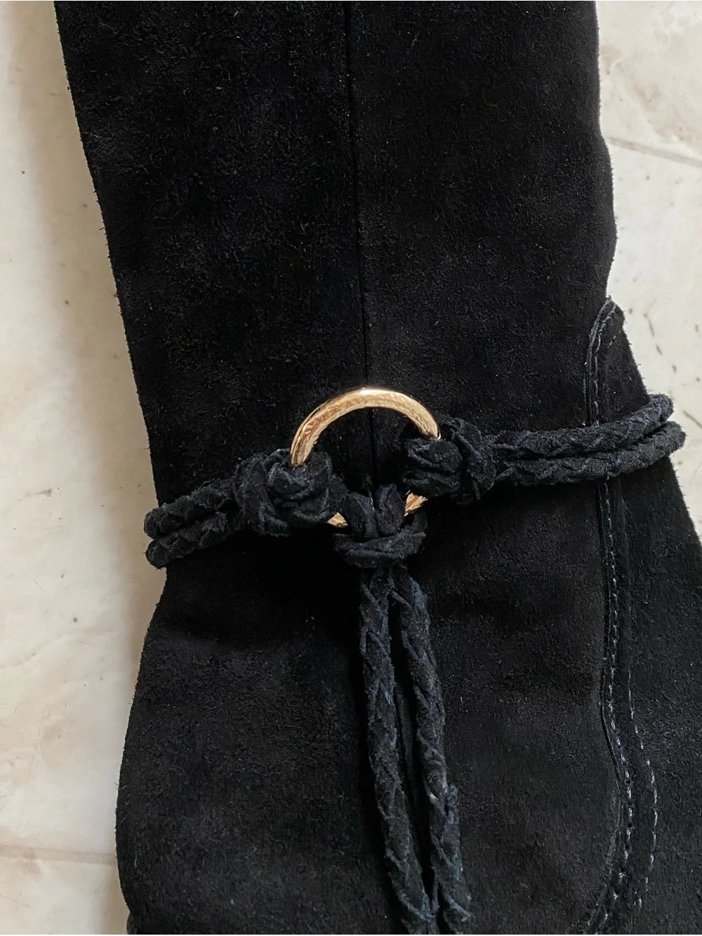 $950 NWOT Ulla Johnson Alps Black Over-the-Knee Suede Riding Tall Boots Size 9.5
